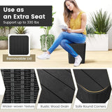 Giantex 11.5 Gallon Deck Box, Outdoor Side Table with Removable Lid, Faux Wicker-Woven, 330Lbs Capacity - Photo 4