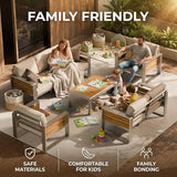 ZANDOR Aluminum Outdoor Patio Furniture - 2 Pcs Armchairs and Coffee Table - Photo 3