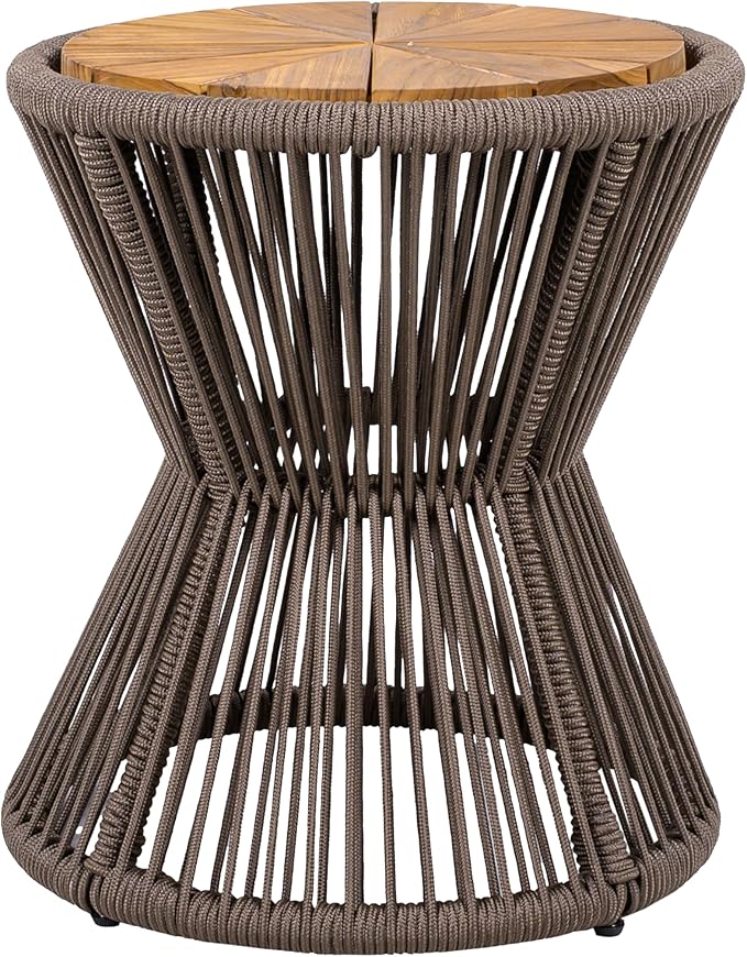 Merax 2 Pieces Round Outdoor Side Table Set - Photo 4