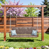 Heavy Duty Porch Swing Outdoor, 900LBS Capacity Textilene Hanging Bench Swing Chair with Extended Chains - Photo 6