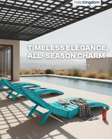 in-Pool Lounge Chairs Set of 2, Folding HDPE Pool Chairs Anti-Floating No Sandbags with Cup Holder & Handles - Photo 6