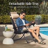 Best Choice Products Oversized Padded Zero Gravity Chair, Folding Outdoor Patio Recliner - Photo 6