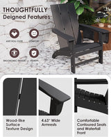 Poly Lumber Adirondack Chairs Set of 2, All-Weather Resistant Outdoor Patio Chairs, Look Like Wood - Photo 6