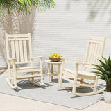 POLYWOOD Estate 3-Piece Rocking Chair Set, Outdoor Patio Porch Rockers with Side Table, All-Weather HDPE Furniture - Photo 3
