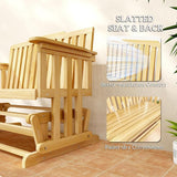 Outsunny 2-Person Patio Swing Glider Bench with Quick Drying Design and Wide Armrest - Photo 6
