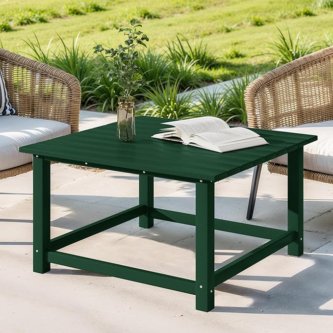 Costaelm Patio Conversation Table, Tatio Accent HDPE Outdoor Weather Resistant - Photo 2