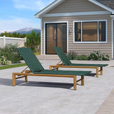 PURPLE LEAF Patio Oversized Chaise Lounge Rattan Chair Set of 2 Outdoor Pool Adjustable Recliner Wicker Chairs for - Photo 9
