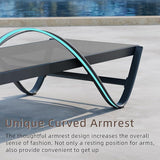 Shintenchi Patio Chaise Lounge Set of 2, Pool Chaise Lounge with Arm, Outdoor Lounge Chair with 5 Adjustable Backrest - Photo 4