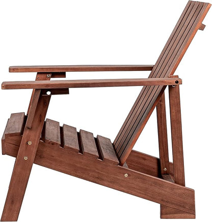 Eyely PTA1001C Spencer Outdoor Patio Modern Acacia Wood Adirondack Chair, Dark Brown for Mid-Century, Classic, Modern, Cottage, Farmhouse, Rustic
