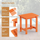LUE BONA Outdoor Side Table Set of 2, HDPS Small Outdoor Table, Adirondack Side Table, Outside End Table for Patio - Photo 7