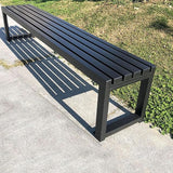 JSLJDM Garden Bench, Park Bench, Garden Bench Outdoor Bench, Outdoor Metal Park Benches, Outdoor Backless Bench for Lawn - Photo 1