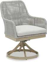 Signature Design by Ashley Seton Creek Cottage Nuvella Weather Resistant Fabric Outdoor Swivel Dining Chair with Cushion - Photo 8