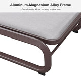 PURPLE LEAF One Piece Chaise Lounge Patio Chair Recliner Outdoor for Patio Poolside Balcony Slide-Out Side Table with - Photo 7