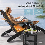 YEFU Adirondack Chair Weather Resistant: Outdoor Chair HIPS Plastic Adirondack Chairs - Patio Chairs with Wood Texture - Photo 4