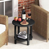 HDPE Outdoor Side Table for Patio, 18.1-Inch Weatherproof Small Outdoor Table for Adirondack - Photo 8
