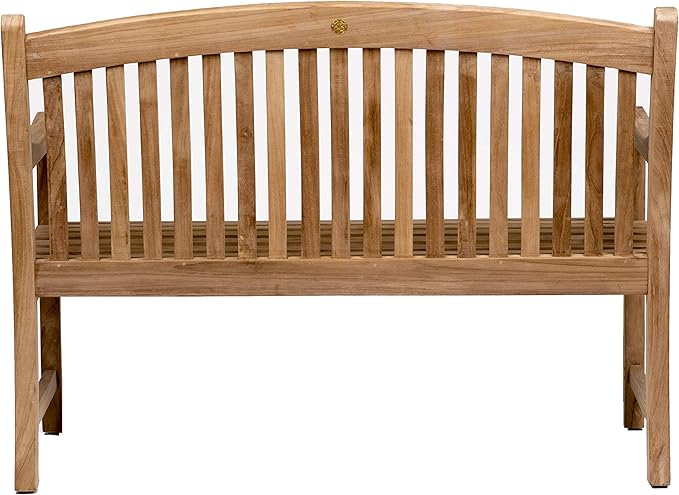 Amazonia Newcastle Patio Bench | Made of Real Teak | Ideal for Outdoors and Indoors, 48Lx26Wx35H, Light Brown