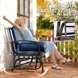 Outsunny Swing Glider Rocking Chair, Double Patio Bench, 2 Person Loveseat with Steel Frame, Cushions, Pillow Armrests - Photo 4