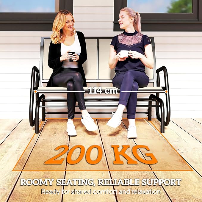 Outsunny 2-Person Outdoor Glider Bench - Photo 8