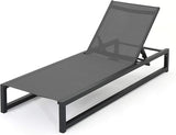 Christopher Knight Home Modesta Outdoor Aluminum Framed Chaise Lounges with Mesh Body, 2-Pcs Set - Photo 4