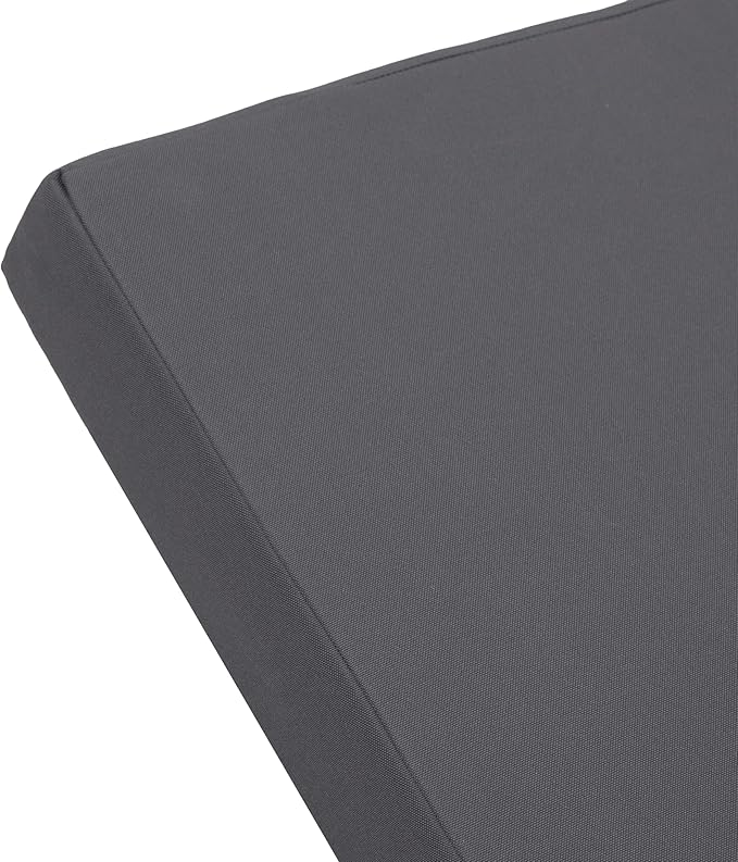 Merax, Dark Gray Outdoor Chaise Lounge Foldable 2-Section Design, Patio Reclining Chair Cushions for Lawn, Pool and Beach, 27.75” W x 76.25” D x 4.00” H
