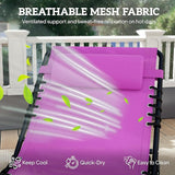 Outsunny Folding Chaise Lounge Chair Set of 2, Patio Sun Tanning Chair - Photo 5