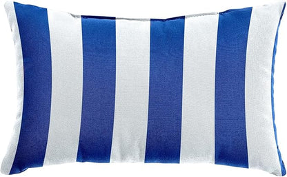 BrylaneHome Lumbar Pillow - 20" L x 13" W - Patio & Outdoor - Water, Stain & Fade Resistant - Bright Cobalt Cabana