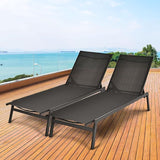 Giantex Chaise Lounge Chair Patio Chaise Lounger with 6-Position Adjustable Backrest and Breathable Fabric - Photo 5
