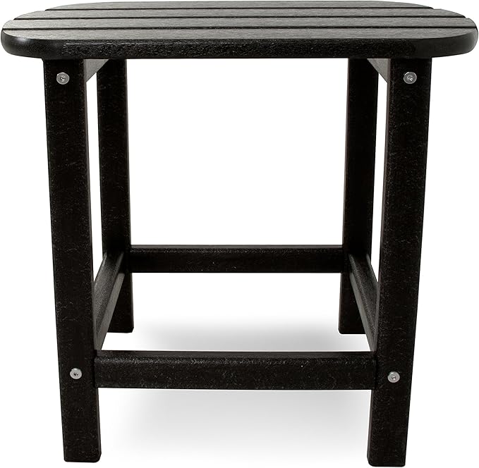 POLYWOOD SBT18BL South Beach 18" Outdoor Side Table, Black