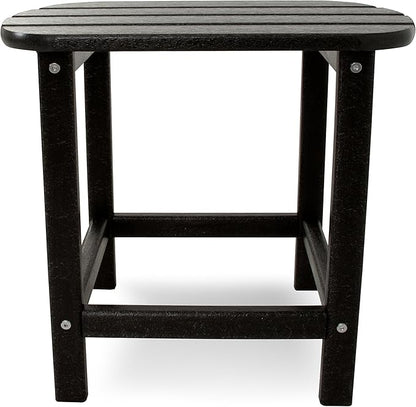 POLYWOOD SBT18BL South Beach 18" Outdoor Side Table, Black