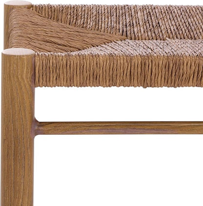 SAFAVIEH Couture Outdoor Patio Furniture Collection - Romona Tropical Bench, Natural Brown Rectangular with Woven Seat, Fully Assembled (CPT4002A)