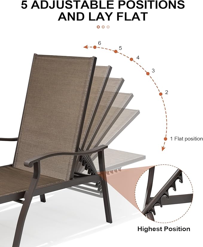 Crestlive Products Aluminum Chaise Lounge Set of 3 - Photo 4