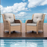 Rilyson Patio Furniture Chairs Outdoor Chair - 2 Piece Wicker Rattan Chairs Set with High Back and Deep Seating for - Photo 2