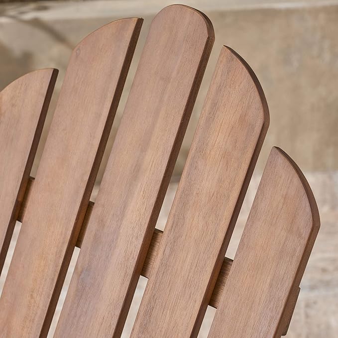 Christopher Knight Home Cara Outdoor Foldable Acacia Wood Adirondack Chair, Dark Brown Finish
