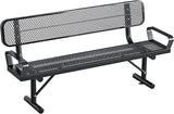 Ceridwen Outdoor Benches Heavy Duty Steel Frame Park Bench with Backrest Bench - Photo 1