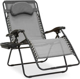 Best Choice Products Oversized Zero Gravity Chair, Folding Outdoor Patio Lounge Recliner w/Cup Holder Accessory Tray - Photo 1