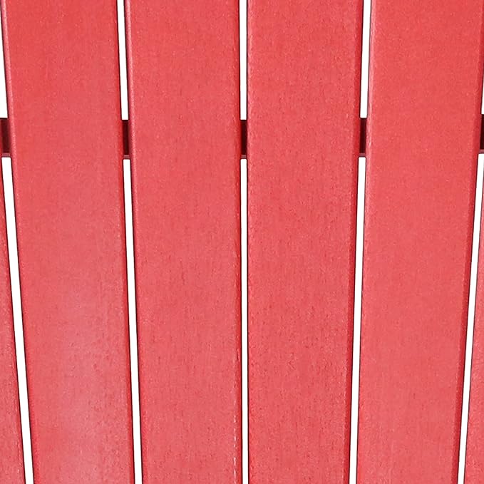 Sunnydaze All-Weather Upright Adirondack Chair - for Patio or Yard - 300-Pound Capacity - 38.25-Inch - Red