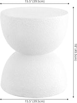JONATHAN Y TBL1100A Greta 18" Mid-Century Modern Drum Indoor/Outdoor Accent Table Modern, Contemporary, Minimalist - Photo 2