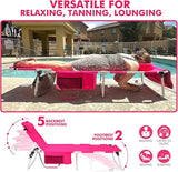 Tanning Chair with Sun Canopy Face Hole Softer Padded Adjustable Washable - Photo 7