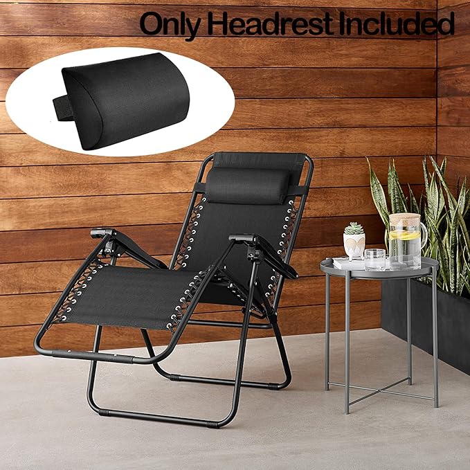 Zero Gravity Chair Set of 2 Replacement Pillow Headrest with Elastic Band - Photo 2