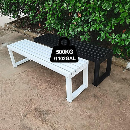 Patio Metal Bench, Garden Benches for Outdoors, Porch Furniture for Outside Park, Picnic, Yard, Front Porch Backyard Outside Decor(H,100cm/39.3in)