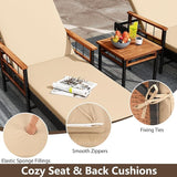Tangkula Lounge Chair Outdoor with Side Table - Photo 6