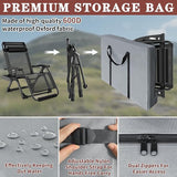 Oversized Zero Gravity Chair with Cushion XXL, 33In Padded Lounge Chair, Recliner Camping Chair W/Full-Alu Alloy Lock - Photo 6