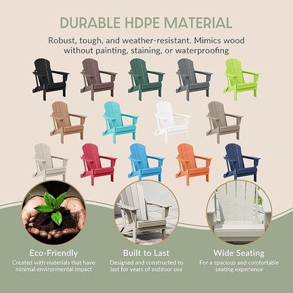 WestinTrends Malibu Malibu Outdoor Folding Poly Adirondack Chair (Set of 8), Sand