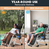 MOPHOTO Zero Gravity Chair, Outdoor Padded Lounge Chair with Side Table, Reclining Chair, Sturdy & Comfortable - Photo 5