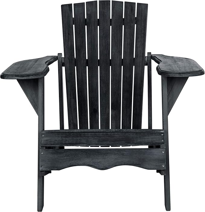 Safavieh PAT6700K Outdoor Collection Mopani Dark Slate Grey Side Chair