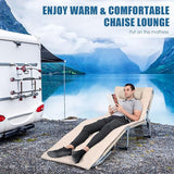 Giantex Lounge Chair Chaise Lounger, Beach Recliner with Mattress, 4 Adjustable Reclining Position, Pillow - Photo 7