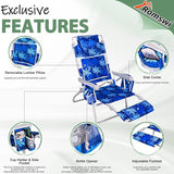 Romswi 3 in 1 Beach Chair with Face Hole, Reclining Sun Tanning Lounge Chair with Foot Rest - Photo 6