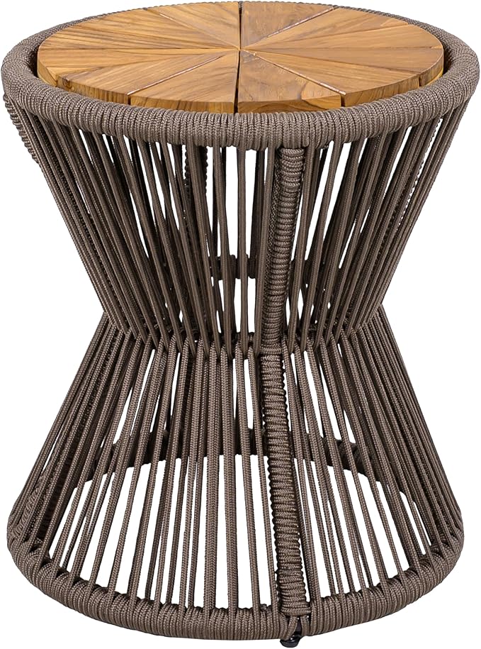 Merax 2 Pieces Round Outdoor Side Table Set - Photo 5