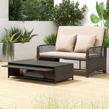 Tangkula Patio Rattan Daybed with 4-Level Adjustable Backrest - Photo 5