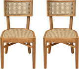 Christopher Knight Home Neeko Acacia Wood Patio Dining Chairs Set of 2, Wooden Outdoor Kitchen Side Chair - Photo 7
